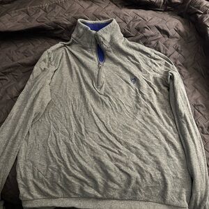 Prince & Fox Gray Zip Up Sweater with Quarter-Zip Style and Relaxed Fit